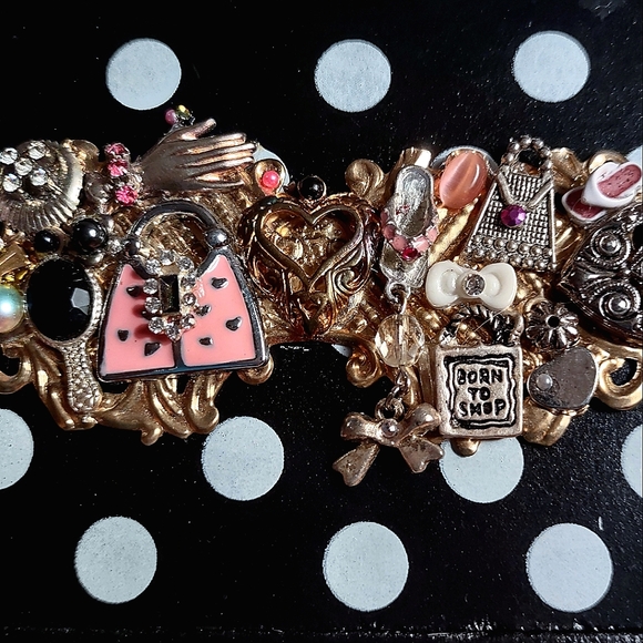 Eclectic Black & White Polka Dot Handbag Shaped Storage Box - Picture 4 of 14